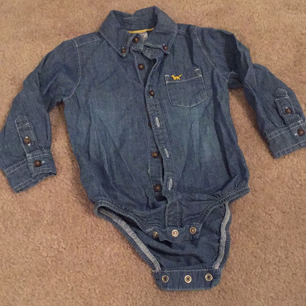 Jean long sleeve 12 mo bodysuit